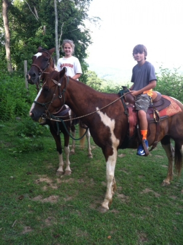 Brother and sister loves to trail ride