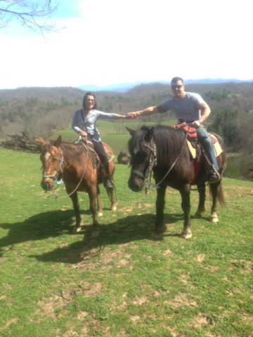 Couple from NYC enjoying the beautiful views that we have on the farm