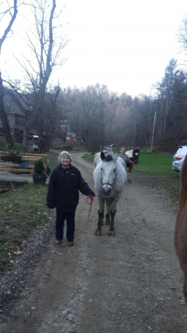 Anne's getting ready for the ride