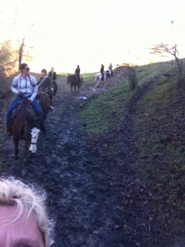 Group heading down the trail